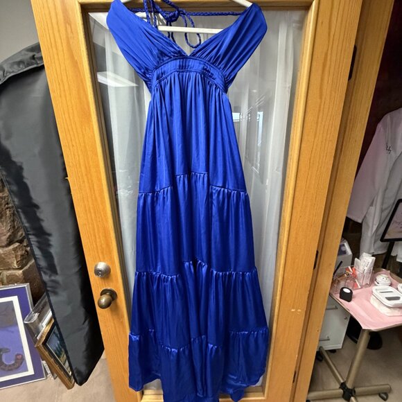 Erika Pena Liliana Halter Maxi Dress NWT OS - Picture 2 of 5